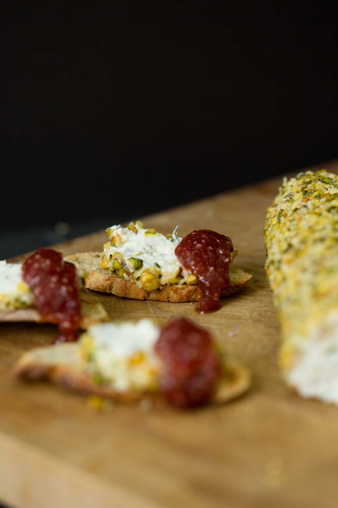 Crusted Goat Cheese With Peace Naturals Foods Chia Seeds